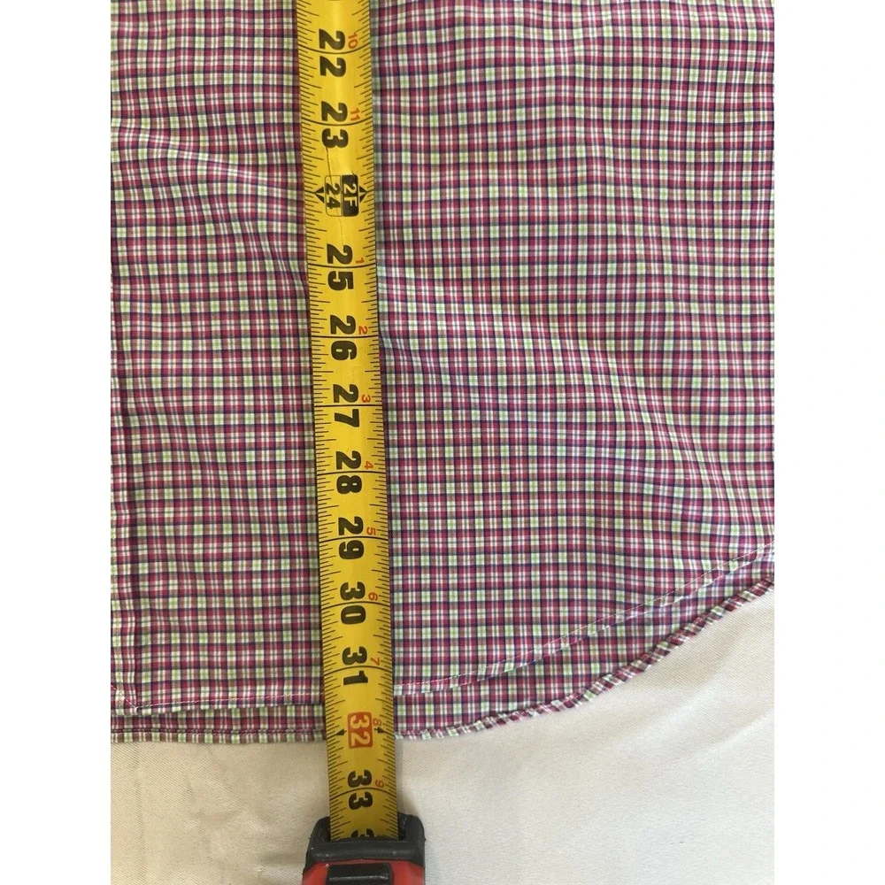 Polo Ralph Lauren Shirt Mens Size XL Pink Plaid Non‎ Iron Fabric Casual Button